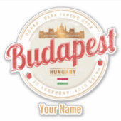 Budapest Design Hongarije parlement Sticker (Voorkant)
