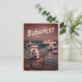 Budapest Hongarije  Liberty Bridge geschenken Briefkaart (Staand voorkant)