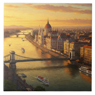 Budapest Hongarije Parlementsgebouw Reizen Tegeltje