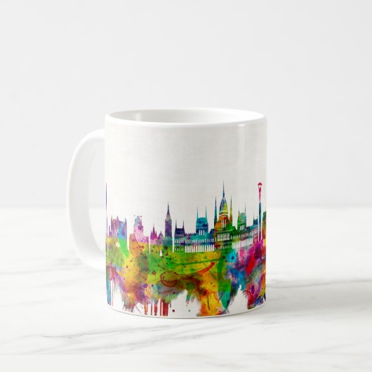 Budapest Hongarije Skyline Koffiemok (Voorkant links)