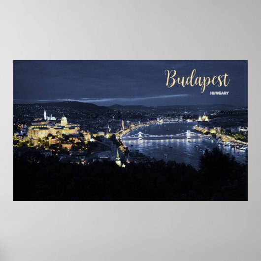 Budapest Hongrie Affiche Murale Souvenir (Devant)