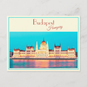 Budapest, Hongrie Parlement Carte postale Vintage