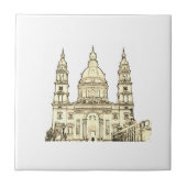 Budapest Hungary Architecture Sketch Tegeltje (Voorkant)