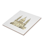 Budapest Hungary Architecture Sketch Tegeltje (Zijkant)