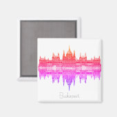 Budapest Hungary Parlementsarchitectuur Magnet Magneet (Voorkant / Achterkant)