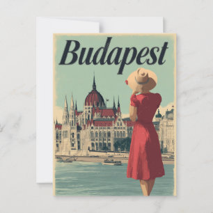 Budapest jaren 50 vintage briefkaart