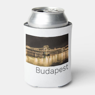Budapest Kettingbrug Hongarije Retro Nacht Vintage Blikjeskoeler