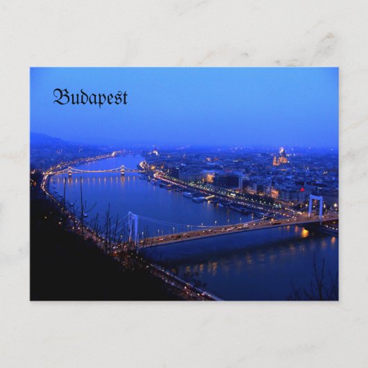 Budapest kilato, Budapest carte postale Danube (Devant)