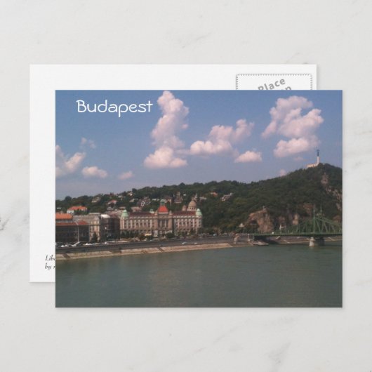 Budapest - Liberty Bridge en Gellert Hill Briefkaart (Voorkant / Achterkant)