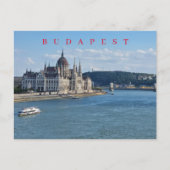 Budapest Parlement et le Danube vue carte postale (Devant)