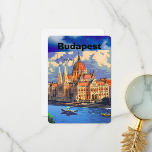 Budapest Reisbriefkaart Kunst, Hongarije Reisbrief Bedankkaart
