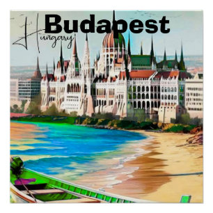Budapest Reisbriefkaart Kunst, Hongarije Reisbrief Perfect Poster
