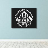 Budapest, Student Island, Diak Sziget, Rock poster Canvas Afdruk (Insitu (Houten vloer))