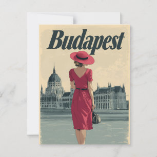 Budapest vintage mode briefkaart