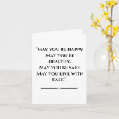 Budda Inspirerend Quote Kaart (Gele Bloem)