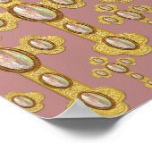 Budded Crosses met 6 Faux Opals - Poster (Hoek)