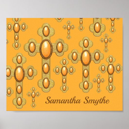 Budded Crosses met 6 Faux Sardonyx - Poster (Voorkant)