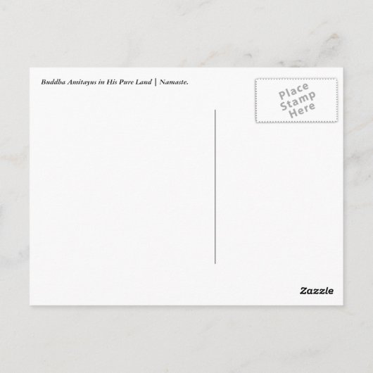 Buddha Amitayus Briefkaart (Achterkant)