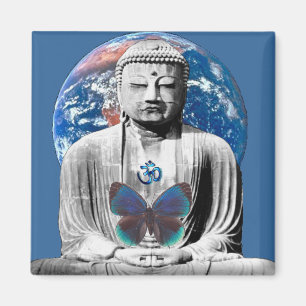 Buddha Awaits Magnet Magneet