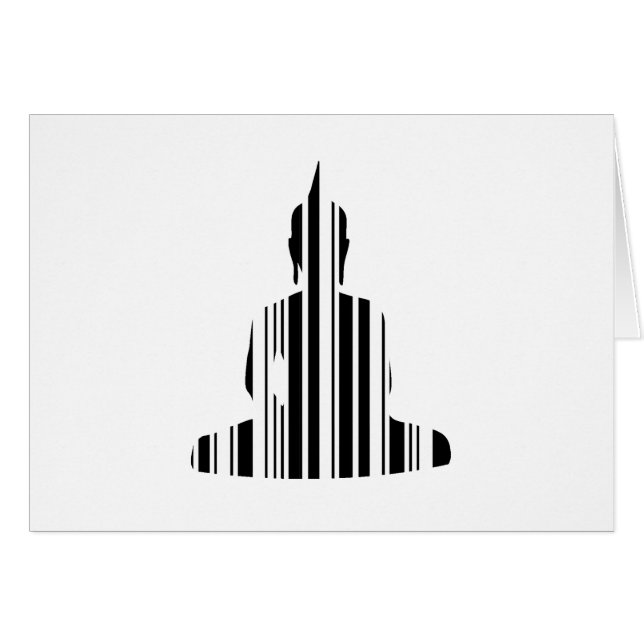 BUDDHA BAR CODE Modèle de code-barres bouddhiste (Devant horizontal)