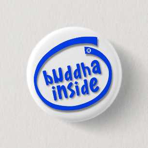 Buddha Binnen Ronde Button 3,2 Cm