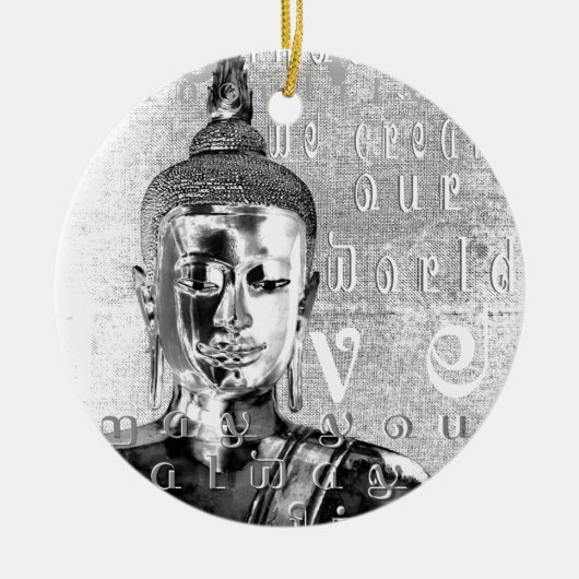 Buddha Blessing Keramisch Ornament (Voorkant)