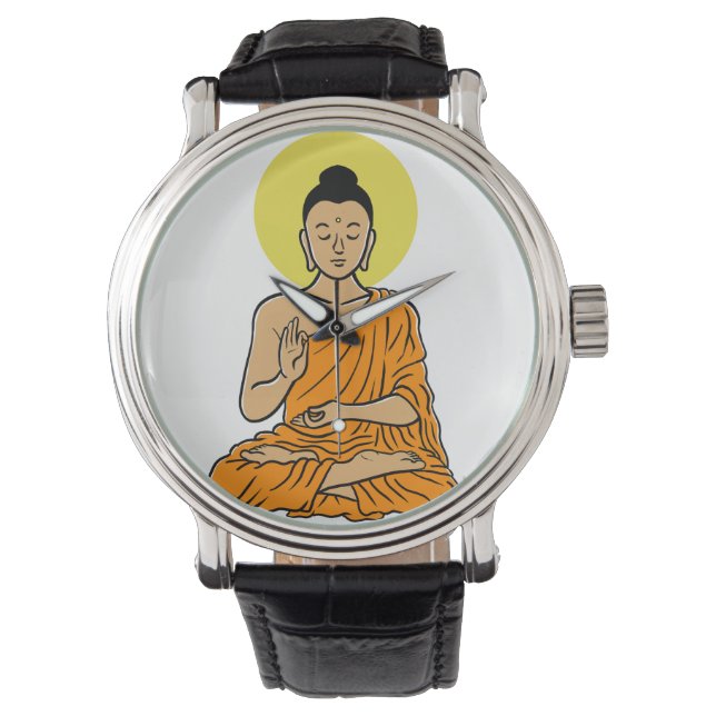 Buddha cartoon Buddhism.net Horloge (Voorkant)