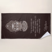 Buddha citeert aangepaste badhanddoek (Voorkant)