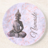 Buddha Classy Pink Lavender Marble Zandsteen Onderzetter (Voorkant)