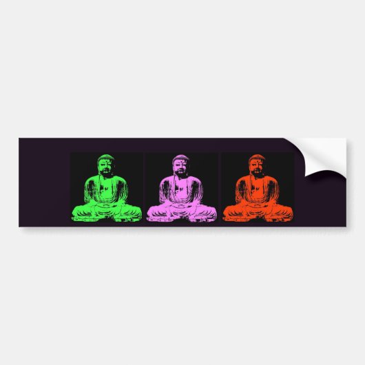 Buddha Collage Bumpersticker (Voorkant)