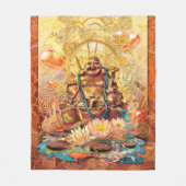 BUDDHA DE ENLIGHTEN ÉÉN FLEECE DEKEN (Voorkant)