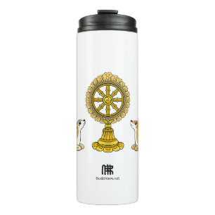 Buddha Dharma Wheel & Deers Tumbler Thermosbeker