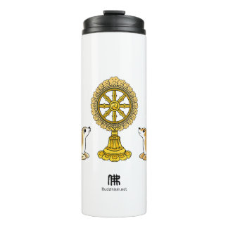 Buddha Dharma Wheel & Deers Tumbler Thermosbeker