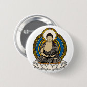 Buddha Dhyana Mudra Ronde Button 5,7 Cm (Voorkant /achterkant)