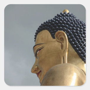 Buddha Dordenma-standbeeld Vierkante Sticker