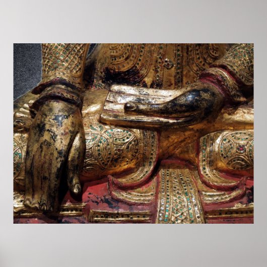 Buddha Earth Touching Mudra Poster (Voorkant)