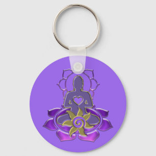 BUDDHA-energie lichtviolet Sleutelhanger