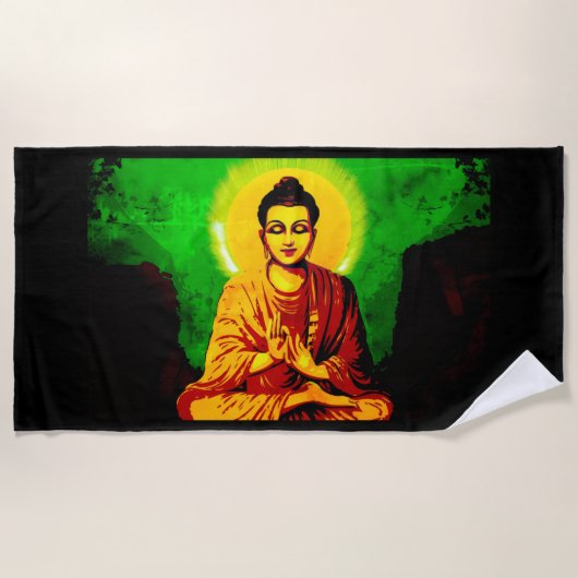 Buddha Enlightenment Beach Towel Strandlaken (Voorkant)