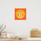 Buddha Face Art Poster (Keuken)