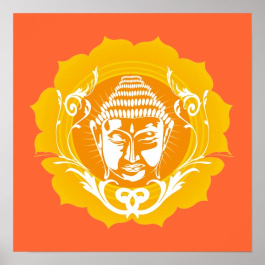 Buddha Face Art Poster (Voorkant)
