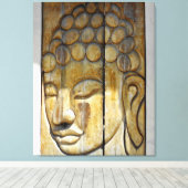 Buddha Face Canvas Afdruk (Insitu (Houten vloer))
