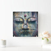 Buddha Face Clock Vierkante Klok (Huis)