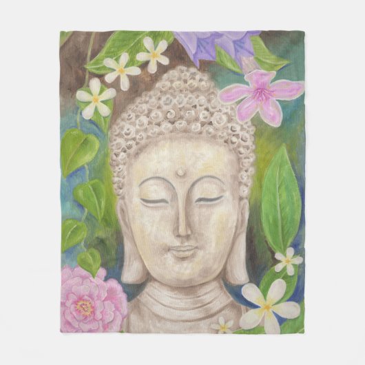 Buddha Flower fleece Deken (Voorkant)