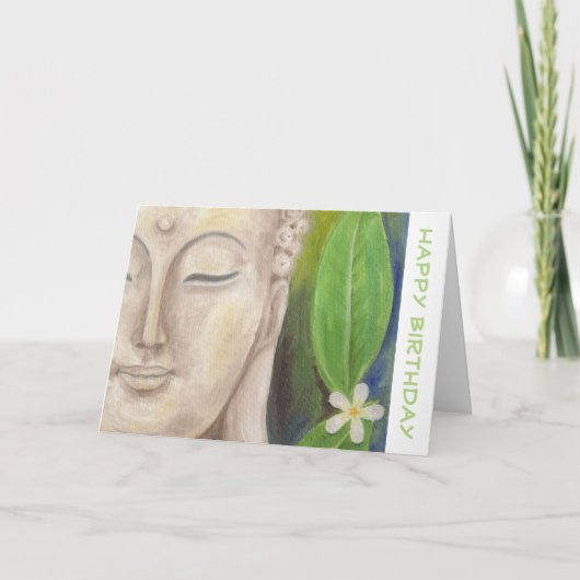 Buddha Flower verjaardagskaart Kaart (Voorkant)