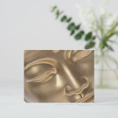 BUDDHA Gold Briefkaart (Staand voorkant)