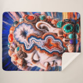 Buddha Head Geode Sherpa Deken (Voorkant (horizontaal))