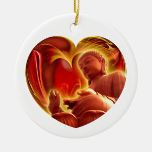 BUDDHA Heart Keramisch Ornament