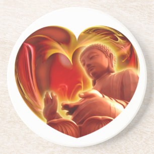 BUDDHA Heart Zandsteen Onderzetter