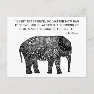 Buddha Henna Wisdom Elephant Briefkaart