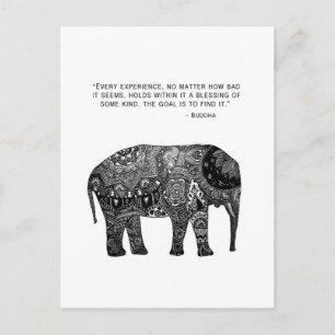 Buddha Henna Wisdom Elephant Briefkaart